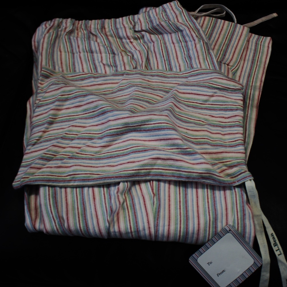 LL Bean Women’s Pajama Pants Bottoms S Reg Stripe